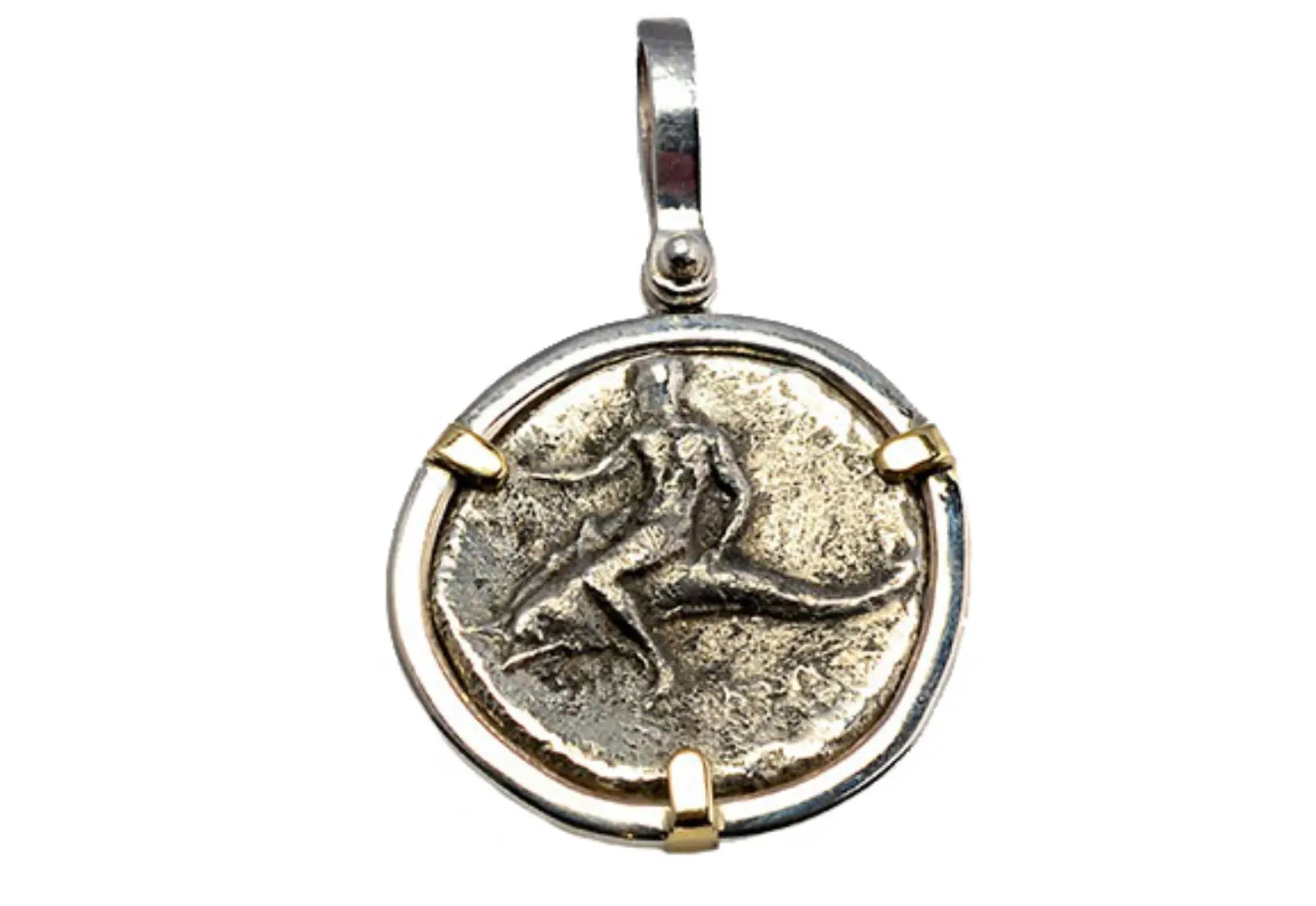 Figure Engraved Gold and Silver Pendants - HH Gold, Inc.