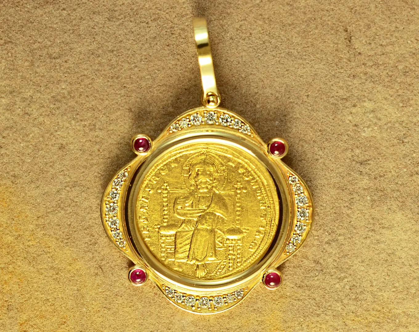 ANCIENT COINS CF191 050 DIA 036 RUBY ROMANUS III