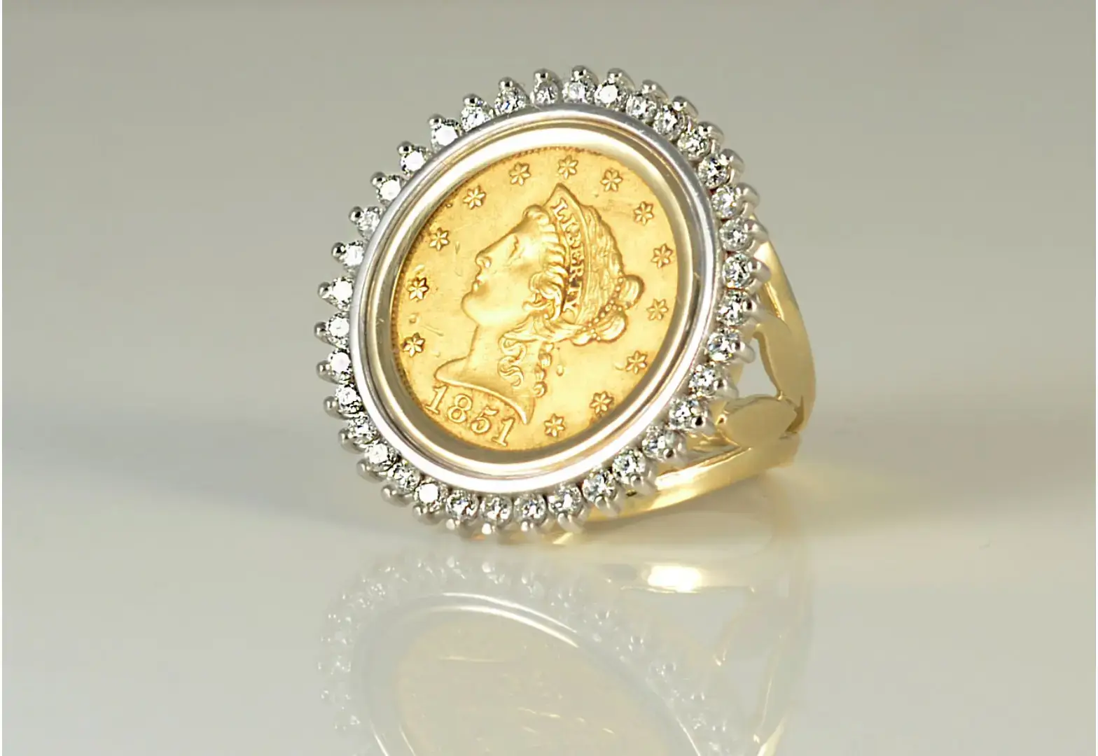 Gold Coin Ring Coin Pinky Ring Gold Signet Ring Coin Signet - Etsy
